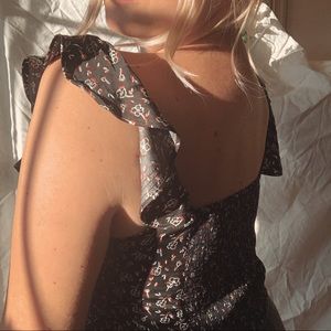 black top with flowers // free people